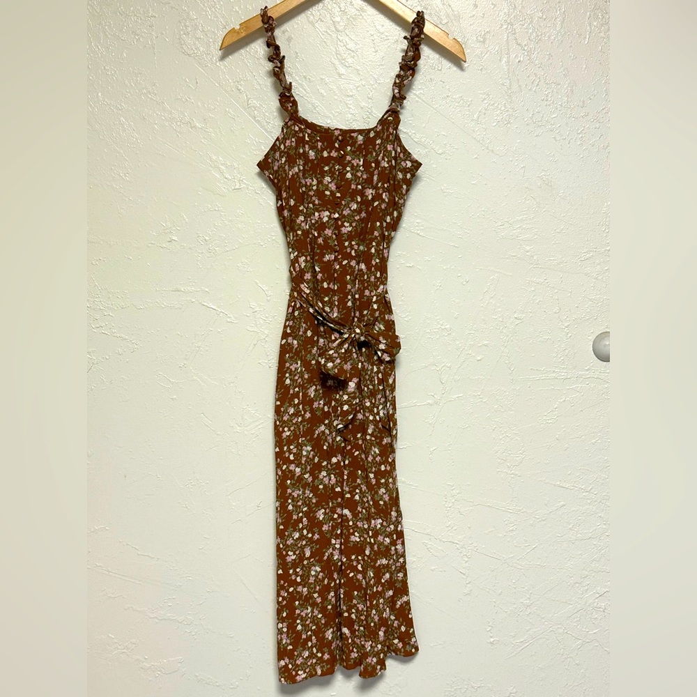 & Other Stories Ruffle Strap Midi Dress